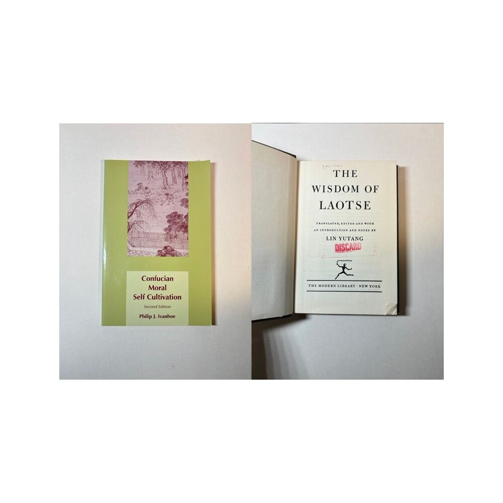 Lot of 2 Chinese Philosophy Books: Wisdom Of Laotse 1948; Confucian Moral Self